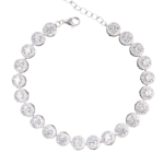 Lắc tay bạc S925 vòng đá tròn lấp lánh – 1022