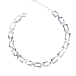Lắc tay bạc S925 dây xích chữ nhật nối dài – 237