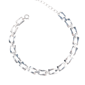 Lắc tay bạc S925 dây xích chữ nhật nối dài - 237