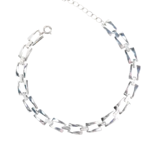 Lắc tay bạc S925 dây xích chữ nhật nối dài - 237
