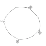 Lắc chân Bạc KFJ hoa đá – 254
