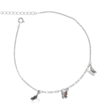 Lắc chân Bạc xi KFJ họa tiết cánh bướm – 3837