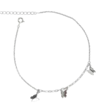 Lắc chân Bạc xi KFJ họa tiết cánh bướm – 3837