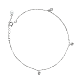 Lắc tay nữ bạc xi KFJ 3 đá tròn đính đá - 3842