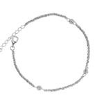 Lắc tay bạc xi dây xoắn 3 bi phay – 3860